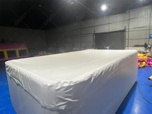 커버 포함 사각형 드롭 스티치 DWF 패브릭 팽창식 어린이 수영장