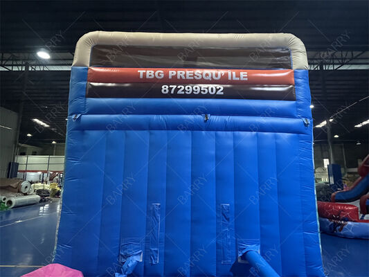 모아나 테마의 듀얼 레인 펌플러블 슬라이드 상업용 차원 어린이 수영장과 함께 점프 슬라이드