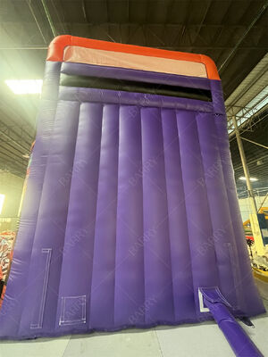 상업용 이중 레인 에어바운스 슬라이드 (풀 포함), 트렌디한 네온/틱톡 테마 건식/습식 슬라이드 (파티 대여 및 이벤트 키즈 플레이 시스템용)