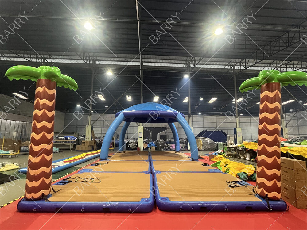 바다 물과 물 떠 바나스를위한 텐트와 함께 주문 디자인 된 부풀 수 있는 떠 플랫폼