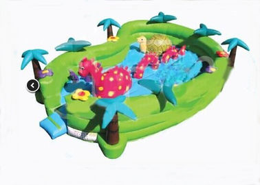 안전 Jungel Seaworld 모험 팽창식 유아 운동장 24ft x 16ft x 6ft