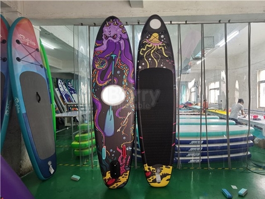 부풀게할 수 있는 SUP 이사회 자주색계를 순회하는 드롭 스티치 에바