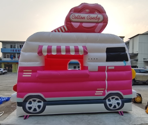 0.55mm PVC 아이들 팽창식 도약자 차 작은 쾌활한 성곽 송풍기