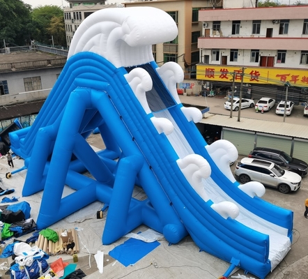 어른 야외 PVC 방수 시트 물질을 위한 만화 주제 거대기업 부풀게할 수 있는 워터 슬라이드