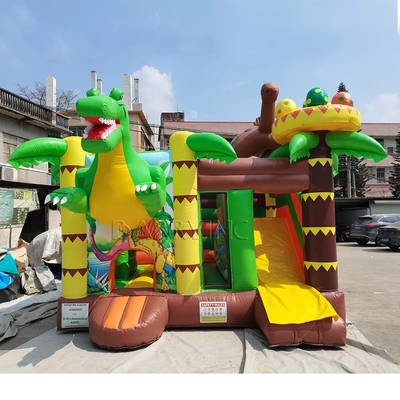 송풍기와 5x5m 공기 주입식 슬라이드 도약 하우스가 성 하락 캄보를 뛰어넘습니다