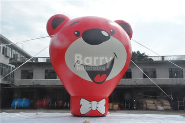 8.5m 고도 광고를 위한 옥스포드 빨간 곰 팽창식 지상 풍선