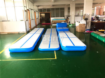주문을 받아서 만들어진 파란 팽창식 공기 부상 궤도 체조 매트 3M 5M 6M 8M 10M 12M