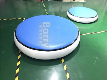 둥근 파란 팽창식 공기 부상 궤도 체조 매트 DWF + 1.2mm 플라토 물자