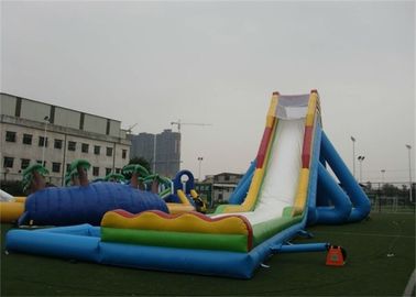 옥외 거대한 하마 성인을 위한 팽창식 물 미끄럼 그리고 수영장