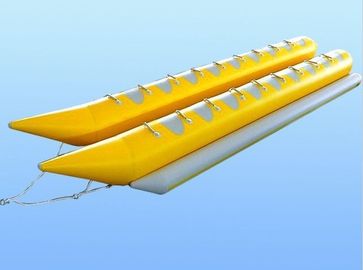 두 배 관을 가진 지대 플라토 PVC 방수포 물 라이더 바나나 팽창식 배