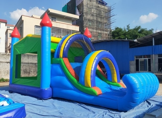 하락 8mLX4mWX4mH와 0.55 밀리미터 PVC 부풀게할 수 있는 바운시 캐슬 캄보