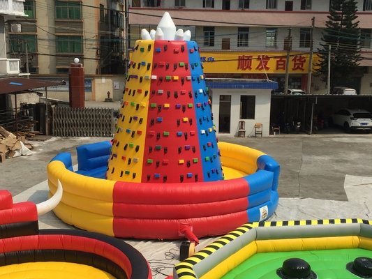 바운시 캐슬을 뛰어넘는 야외 PVC 부풀게할 수 있는 돌 상향 벽